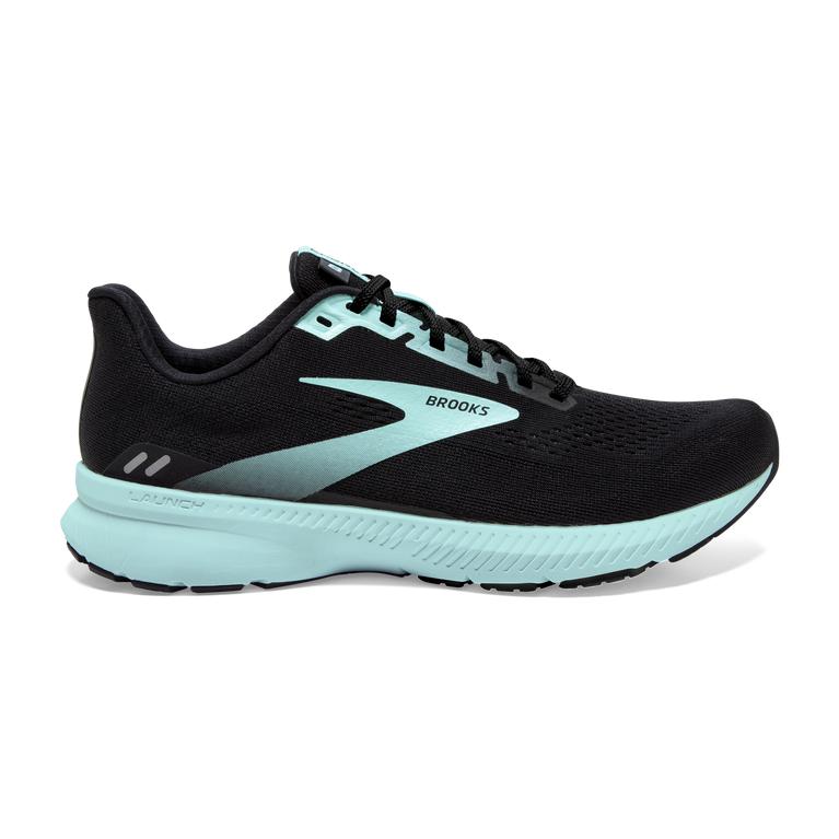 Brooks Launch 8 Light-Cushion Road Running Shoes - Women's - Black/Ebony/grey Charcoal/Blue (09345-B